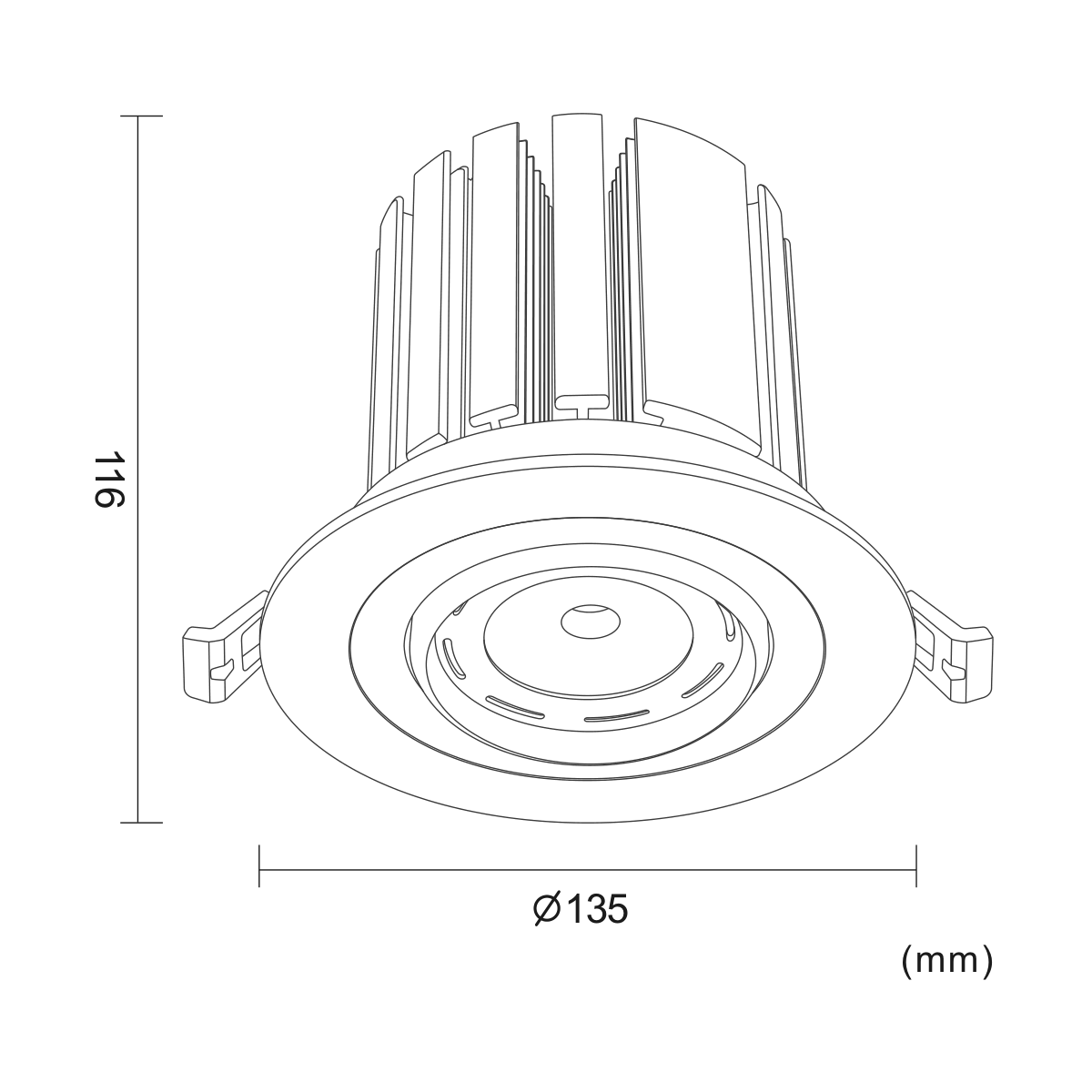 Cielo 40 Tilt — disegno quotato in millimetri