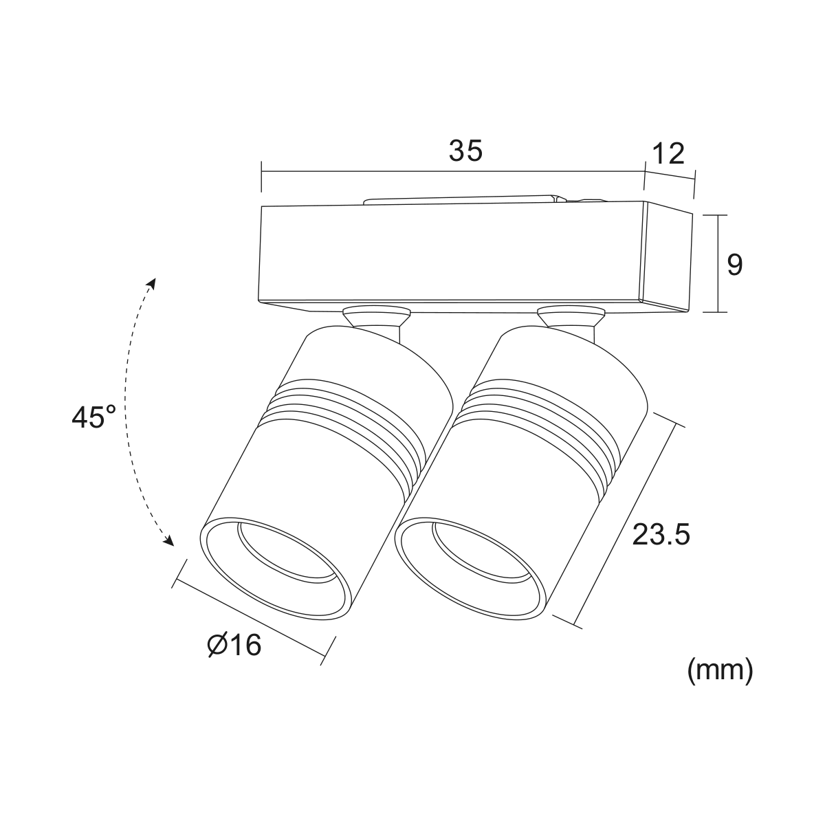 Filo Magnete 2W — disegno quotato in millimetri