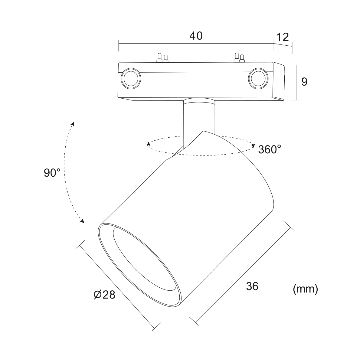 Filo Snodo 3W — disegno quotato in millimetri