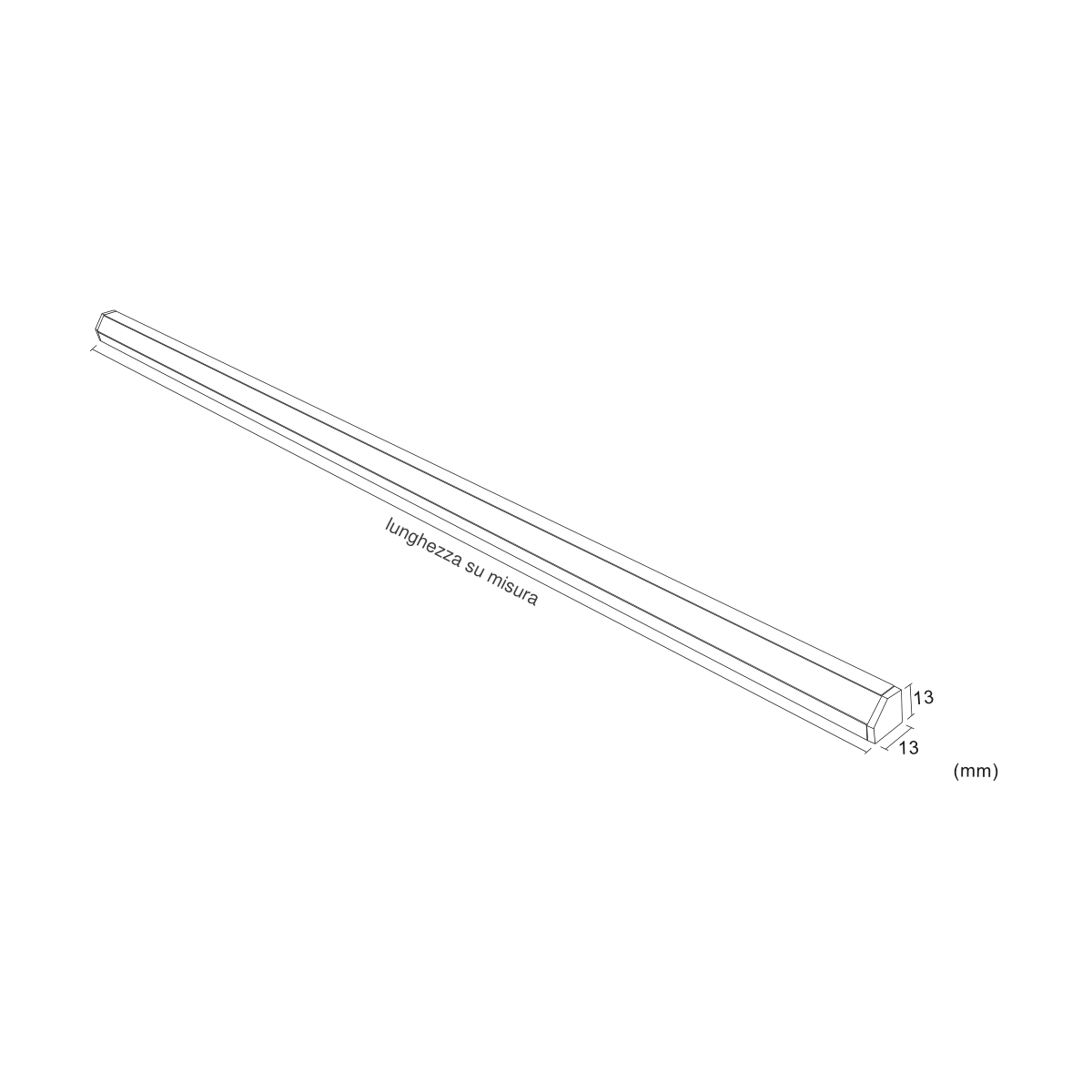 Nastro Profilo 13 — disegno quotato in millimetri