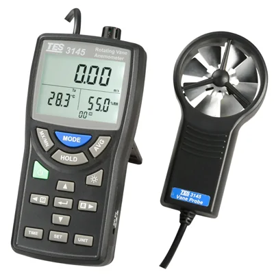 TES-3145 / TES-3145U — Anemometro a elica con pale in metallo